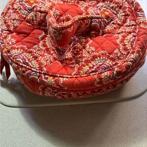 Vera Bradley Orange Floral Quilted Cosmetic Bag